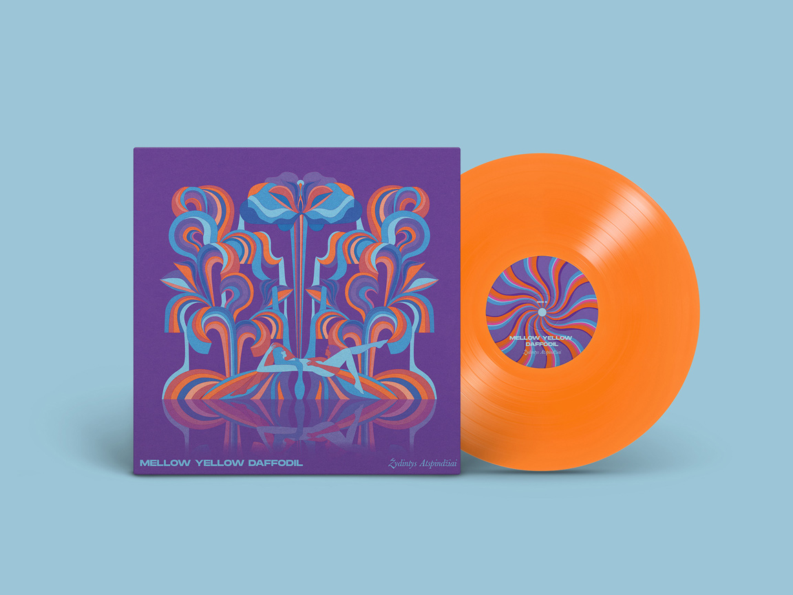 music album with a cover illustration in psychedelic style 