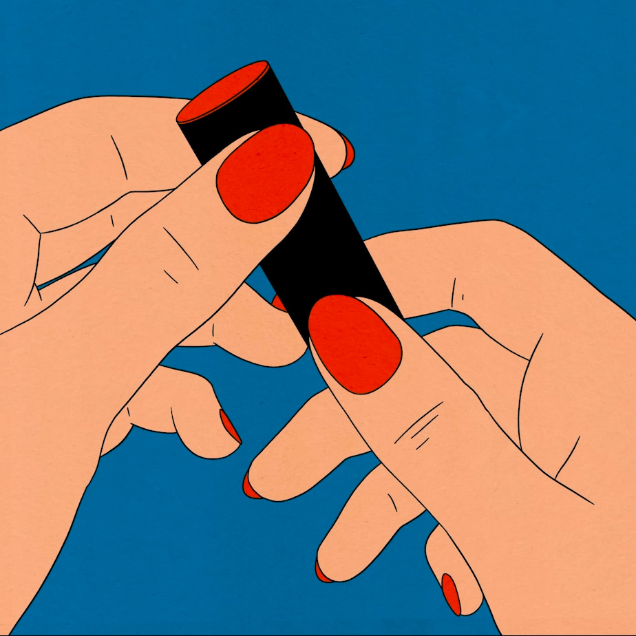 lipstick turning into a rose