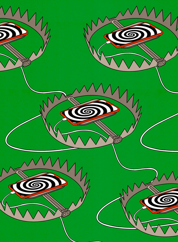 smartphones in bear traps 