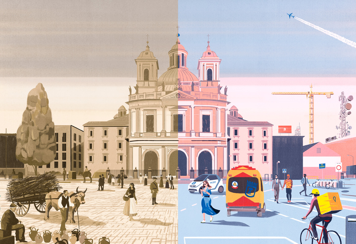 Basilica in Madrid past and present