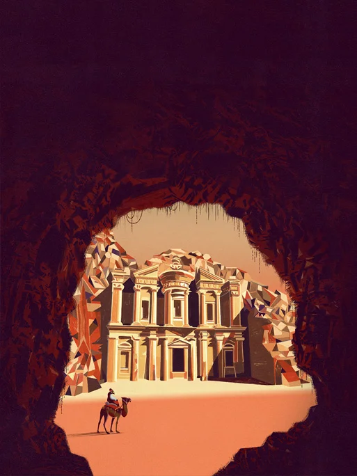 Francesco Bongiorni / view from inside a cave towards a temple