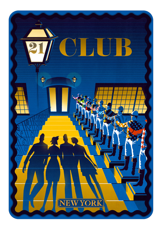 4 guests enter the 21 club