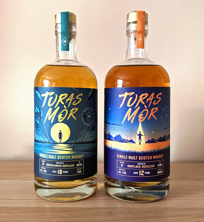 photos of bottle with Turas Mor Whiskey 