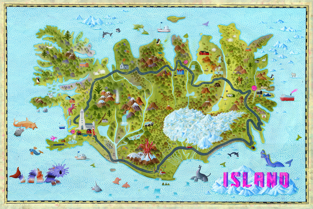 fantastic map of Iceland