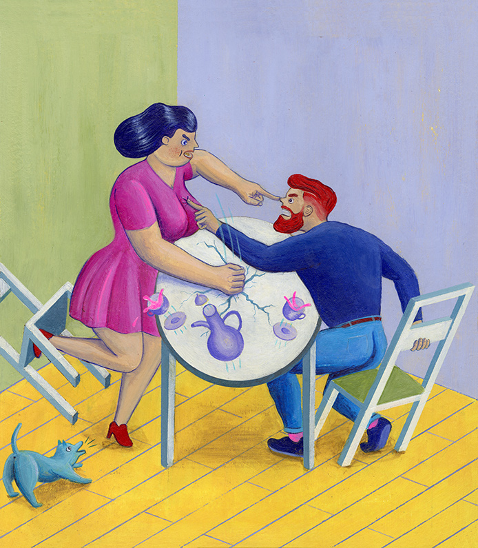 fighting couple
