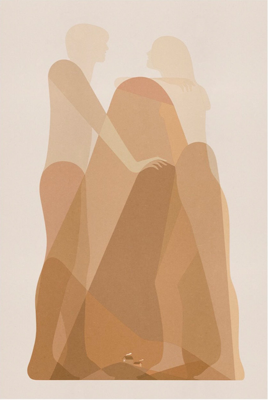 huge couple standing in front of rocks