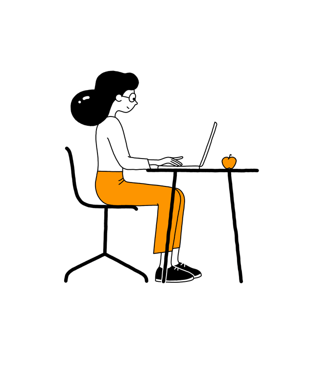 young woman sitting lazy on chair