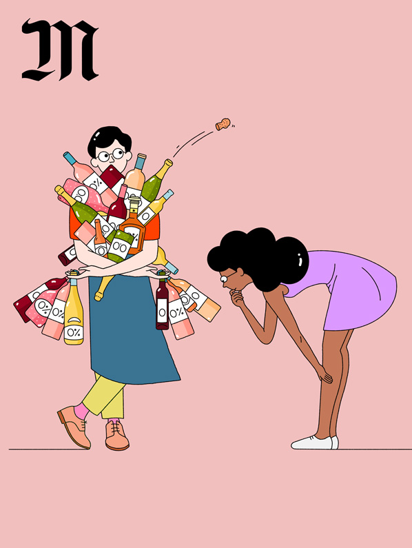 man holding many bottles 