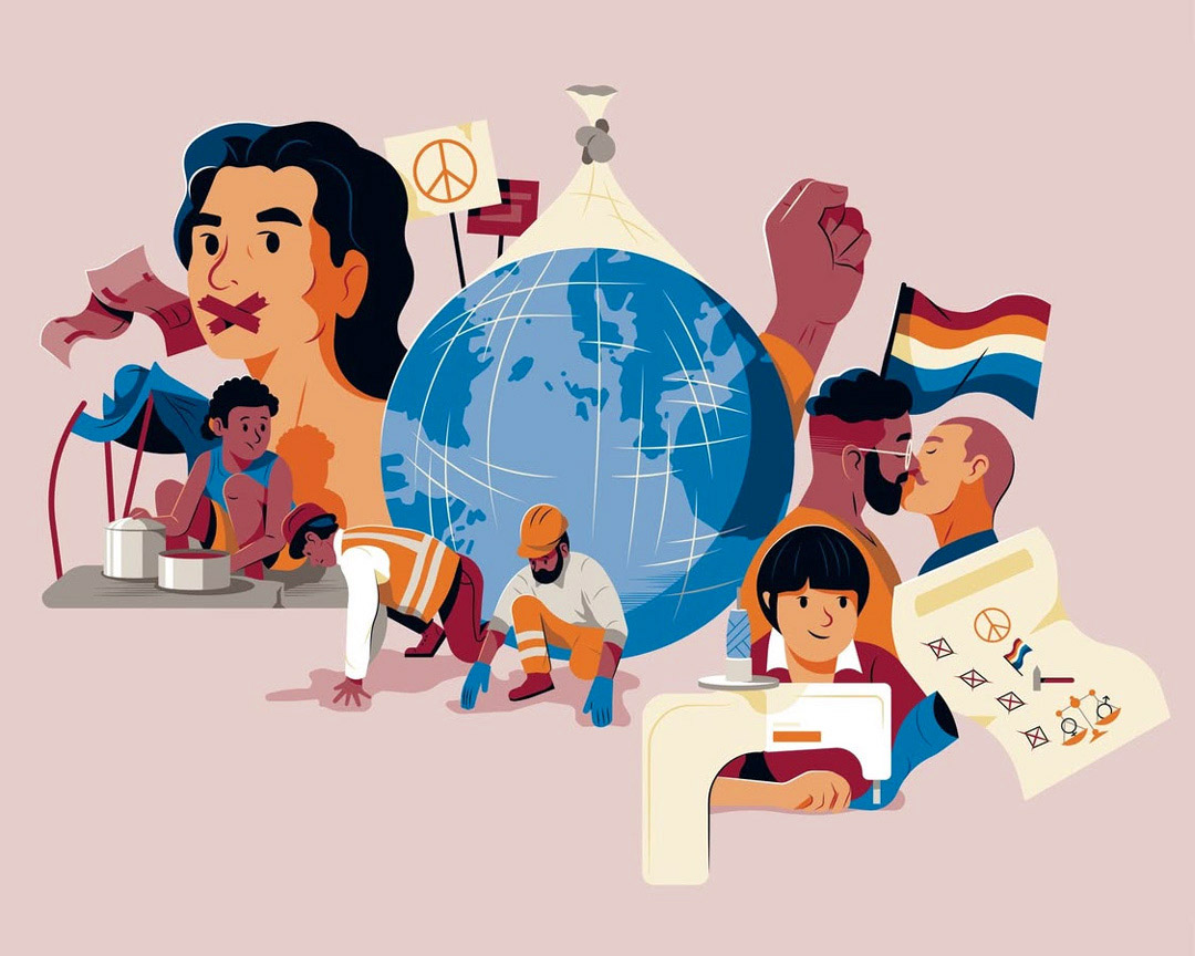 gays, women and workers fith for their human rights 