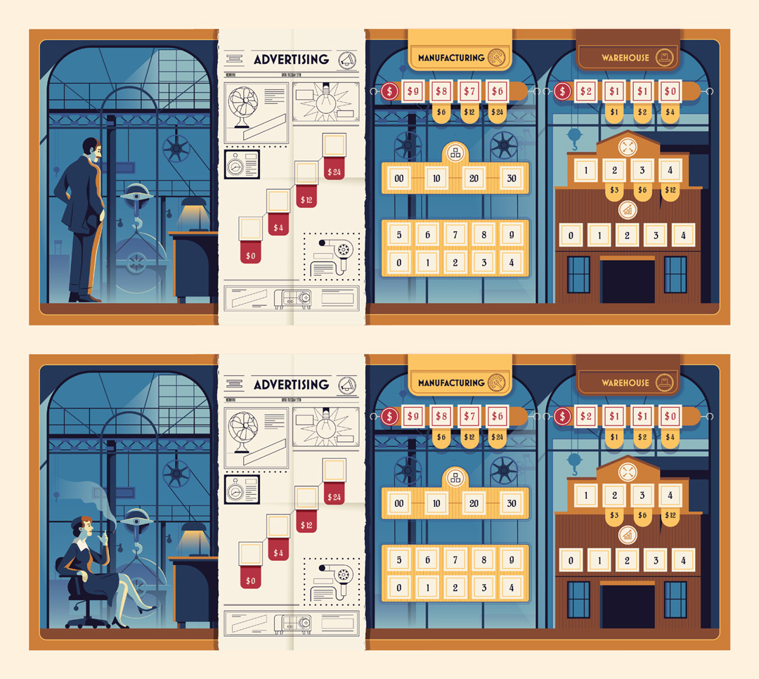 market share boardgame tableau