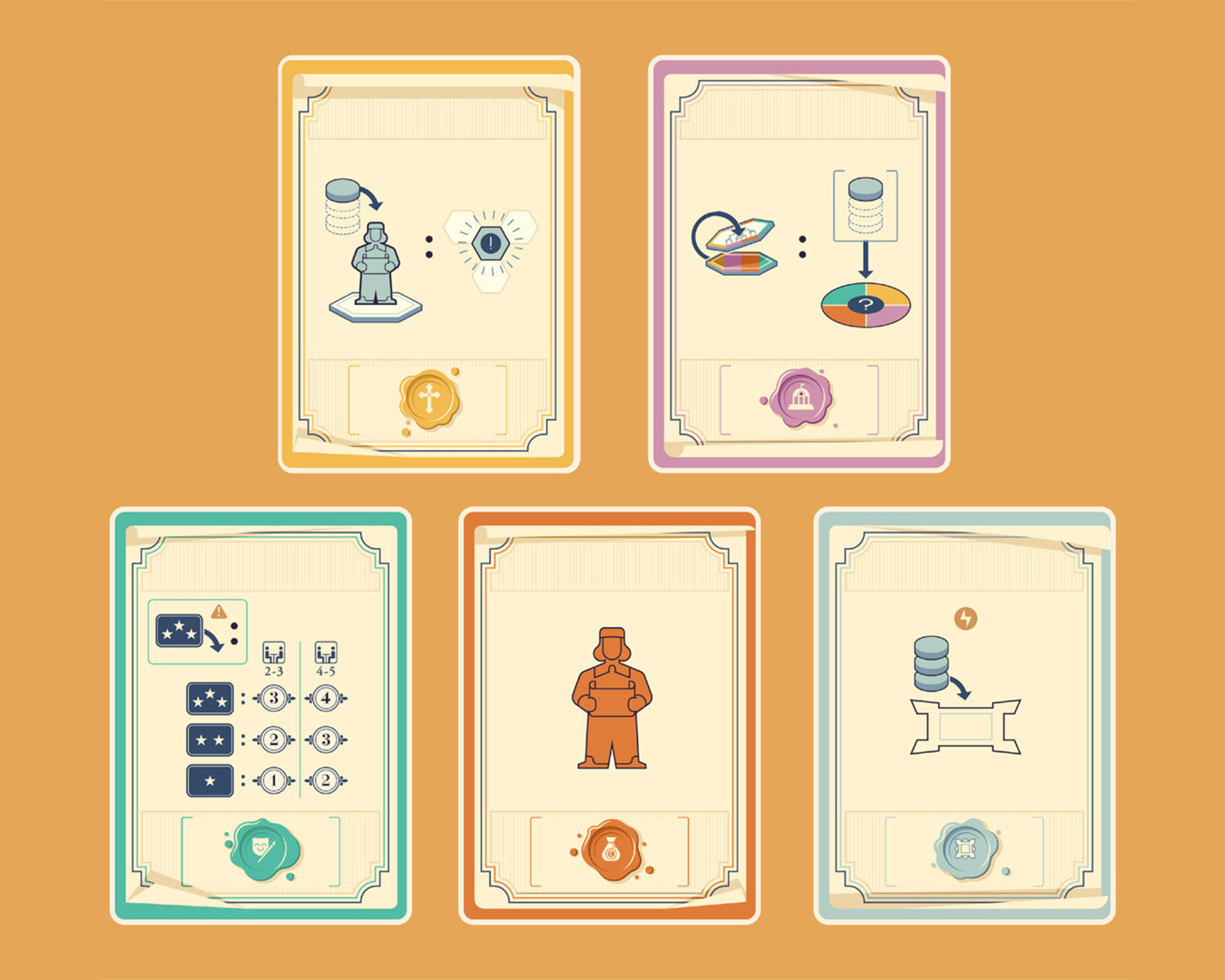 quebec boardgame rule cards 