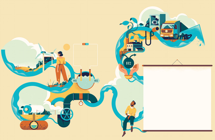 assemblage of people and equipment involved in the production of hydro energy