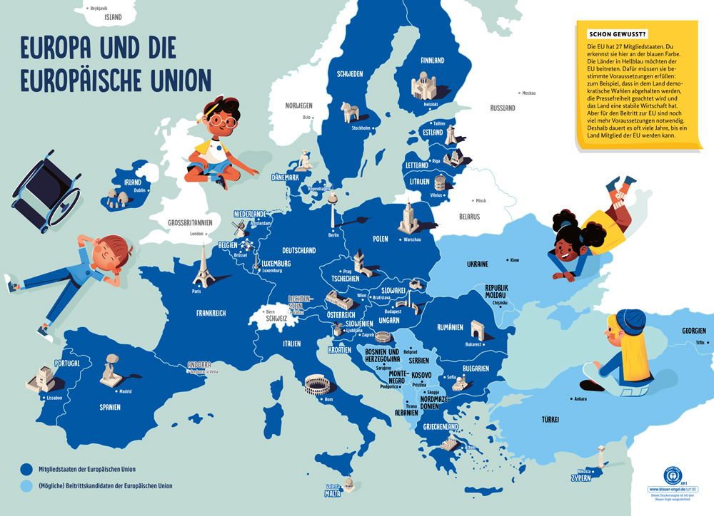 map of the European Union