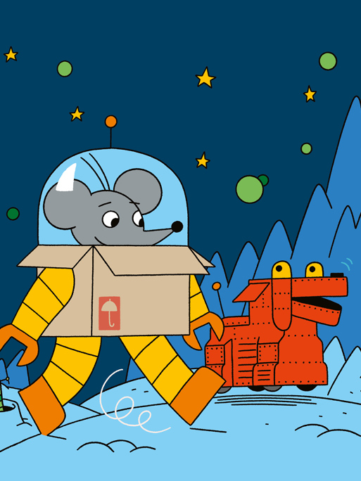 Ulf K. / mouse a space suit and robot walking