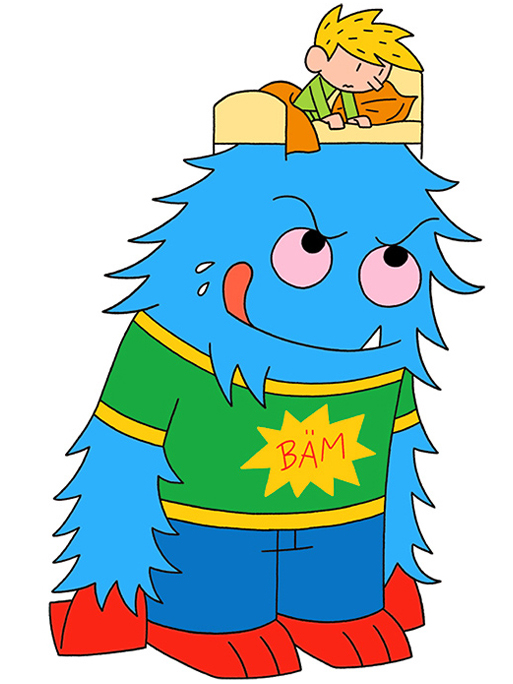 Ulf K. / huge blue monster under bed of boy