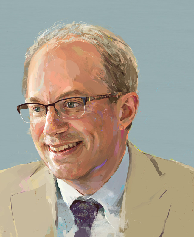 painted portrait of Adrian Vermuele