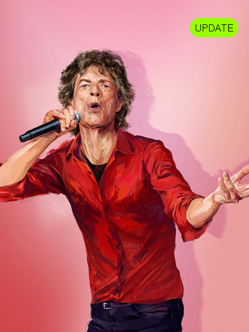 André Laame / Mick Jagger portrait painting