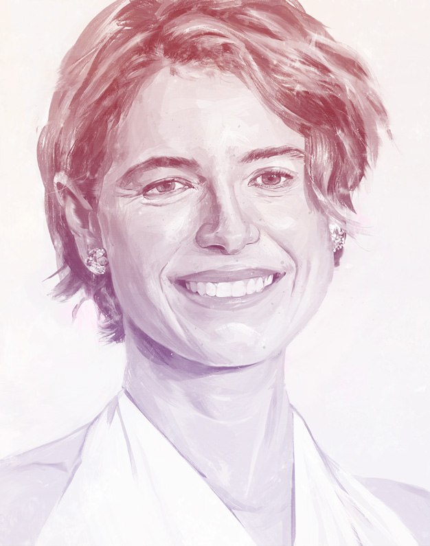 Portrait painting of Jessie Buckley