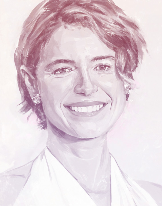 Portrait painting of Jessie Buckley