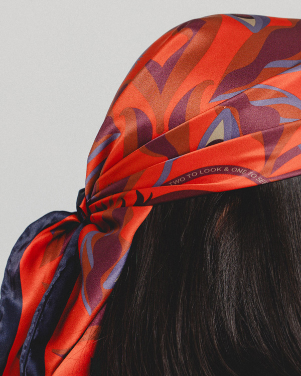 womans head with scarf 