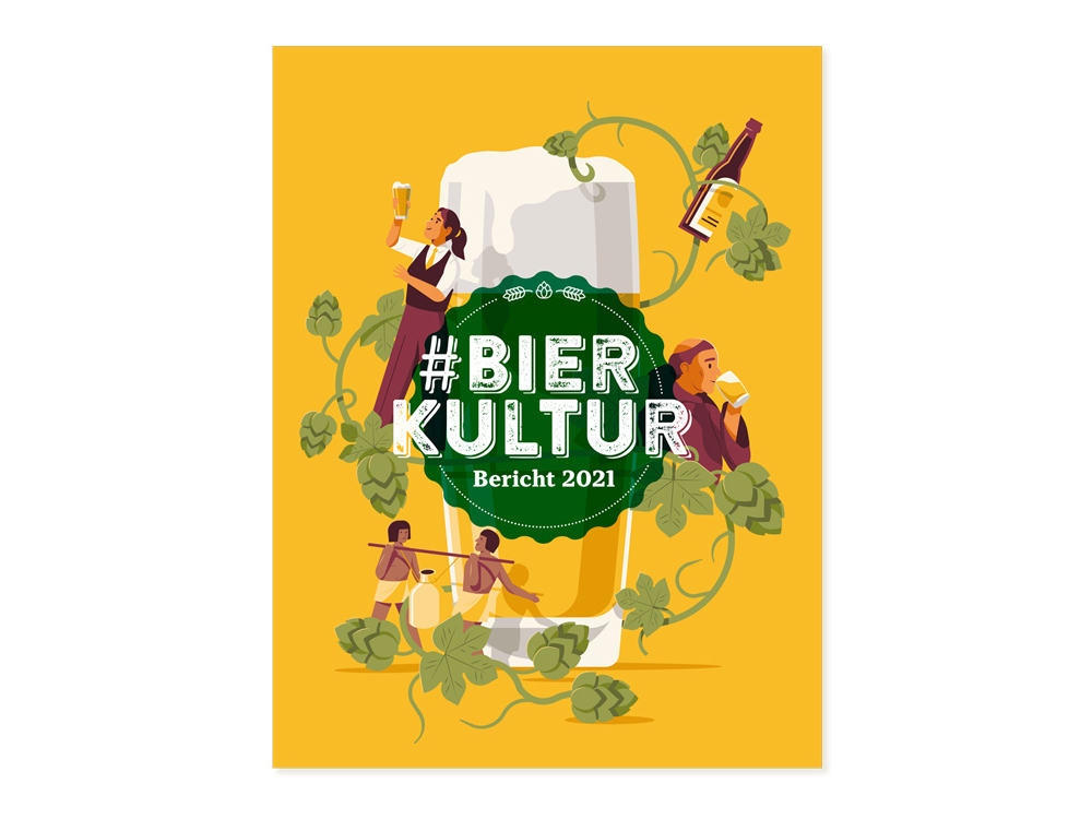 illustrated cover page for the beer report 