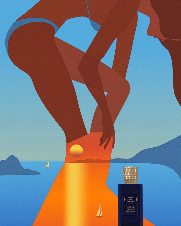 close-up of a woman getting dressed at the beach in the evening  