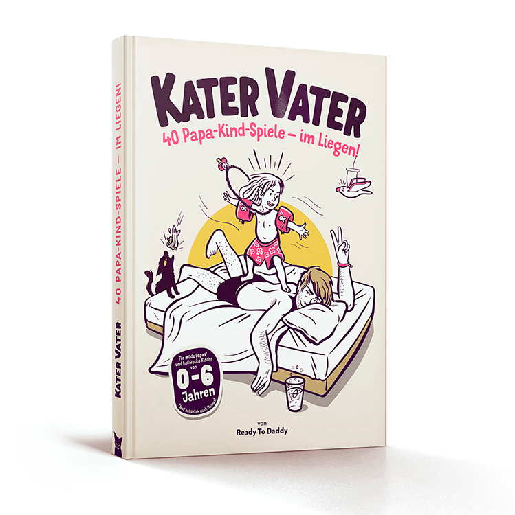 photo of an illustrated book with father and child games