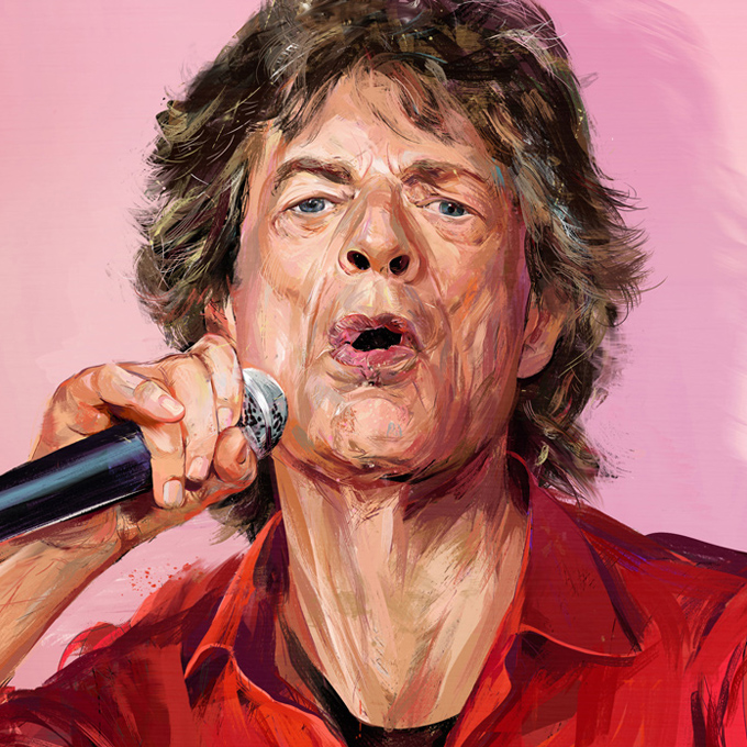 painting of mick jagger