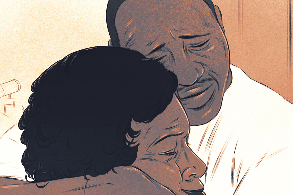 couple in a deep hug
