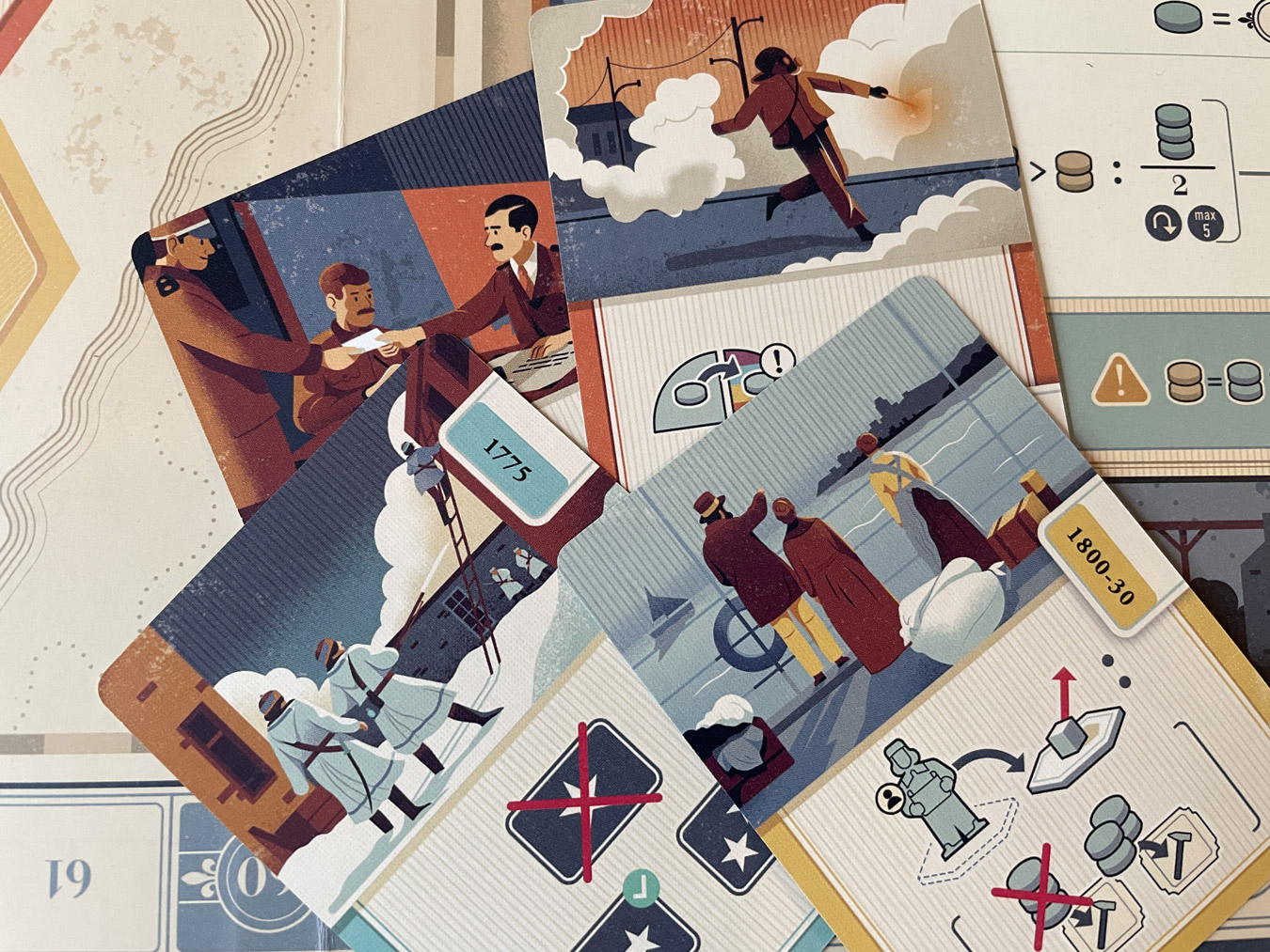illustrated cards of quebec boardgame 