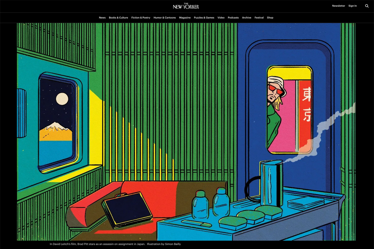 man with glasses is looking through a door into an empty room in the train
