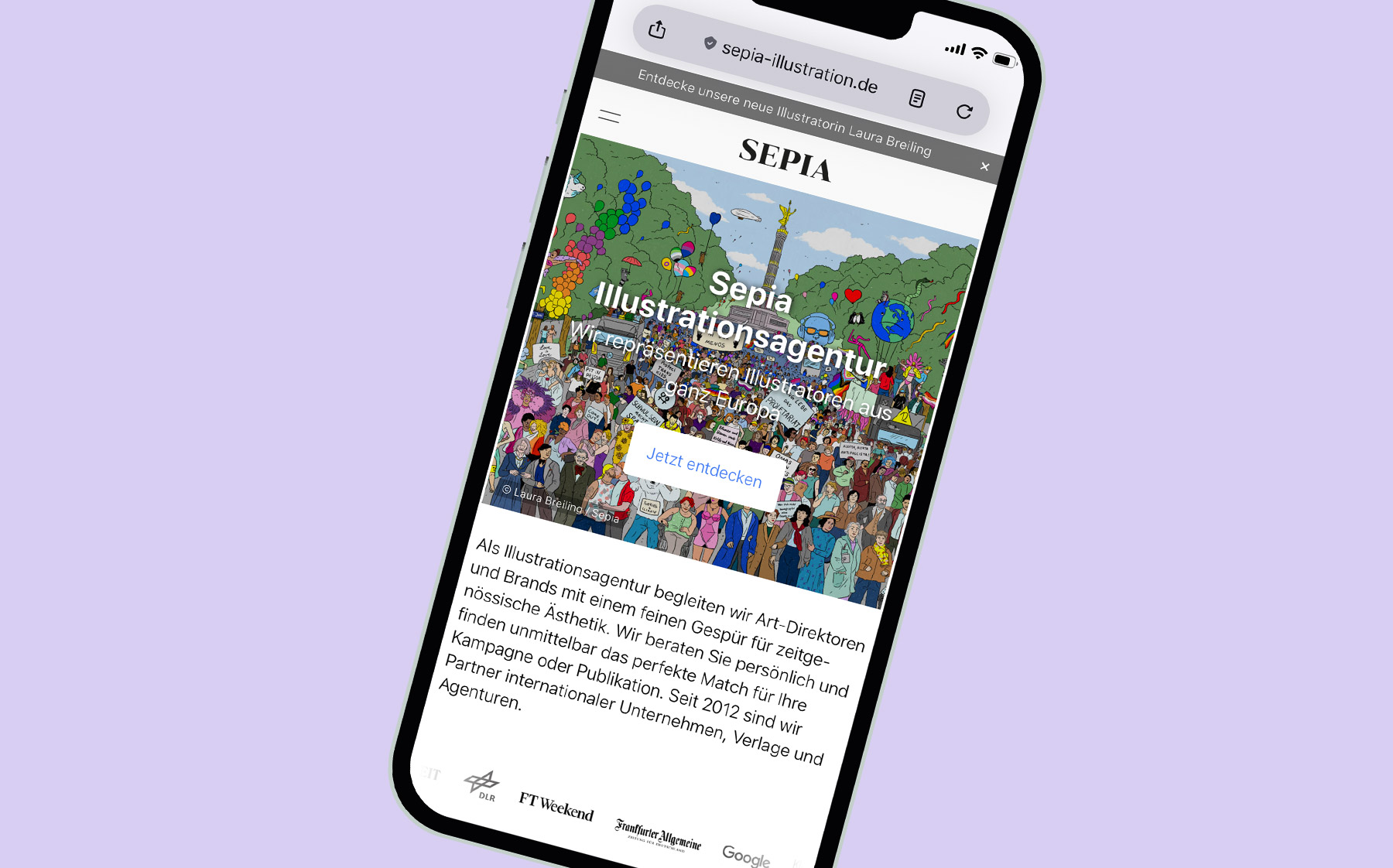 website of sepia-illustration.de