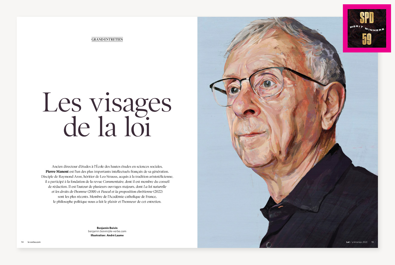 doublepage with portrait painting 

