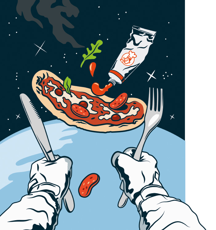 astronauts playing chess