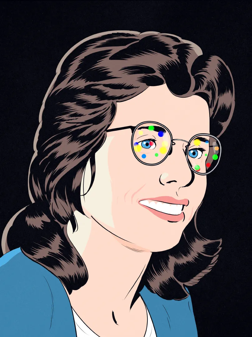 portrait of Billie Jean King