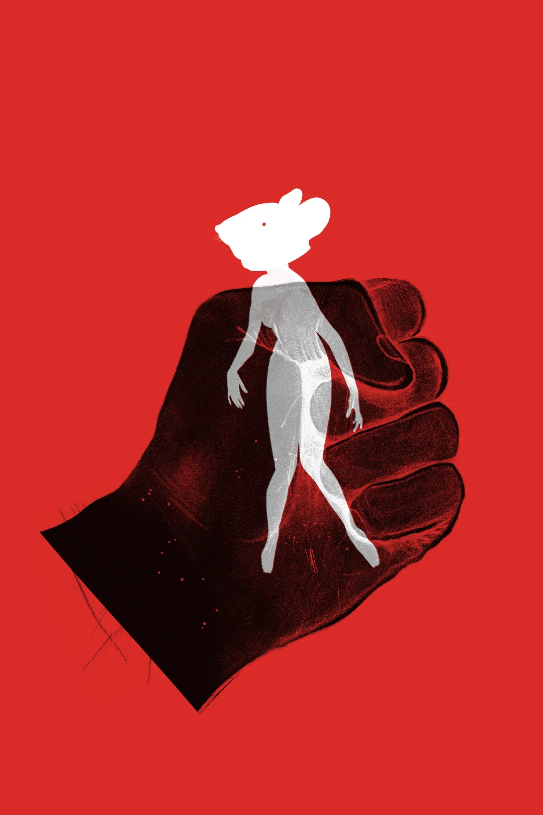 white mouse in humans hand