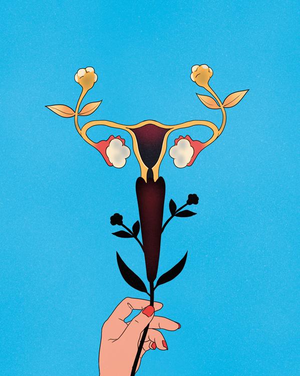 flower in the shape of a uterus