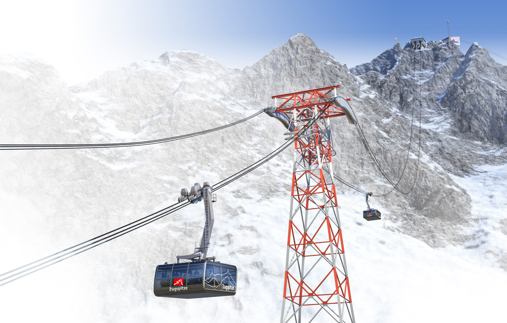 detail of a cable car