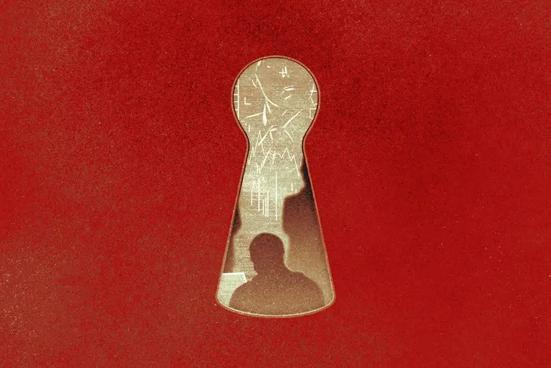 view through a key hole 