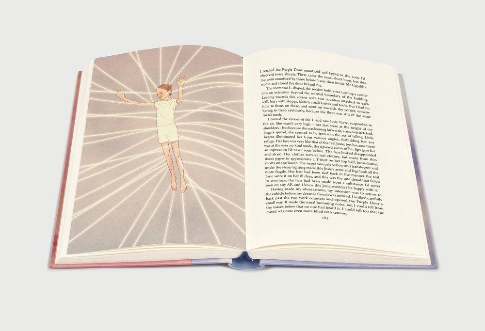 girl like a puppet hanging from strings