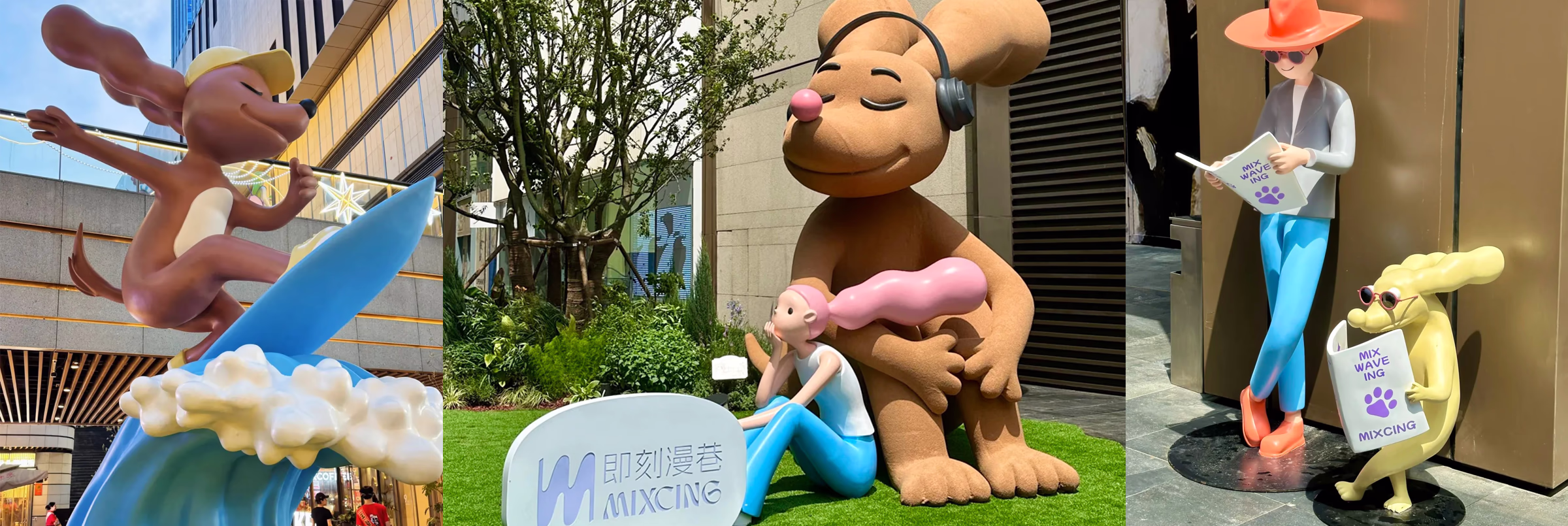 sculptures from Cloé Floirat in mixc shopping mall